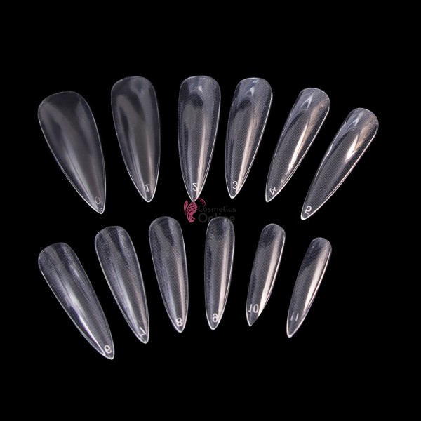 Tipsuri 240 bucati Transparente Refolosibile Smart Forms pentru Acryl Gel, Polygel art TPS26 XL Stiletto